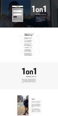 Web Design 1on1 Lesson Channel LP design (school / Black-colored / Simple) PC version