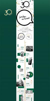 STARBUCKS30YEARSINJAPAN LP design (Green Tea, Black Tea, and Coffee / Green tones / Cool style) PC version