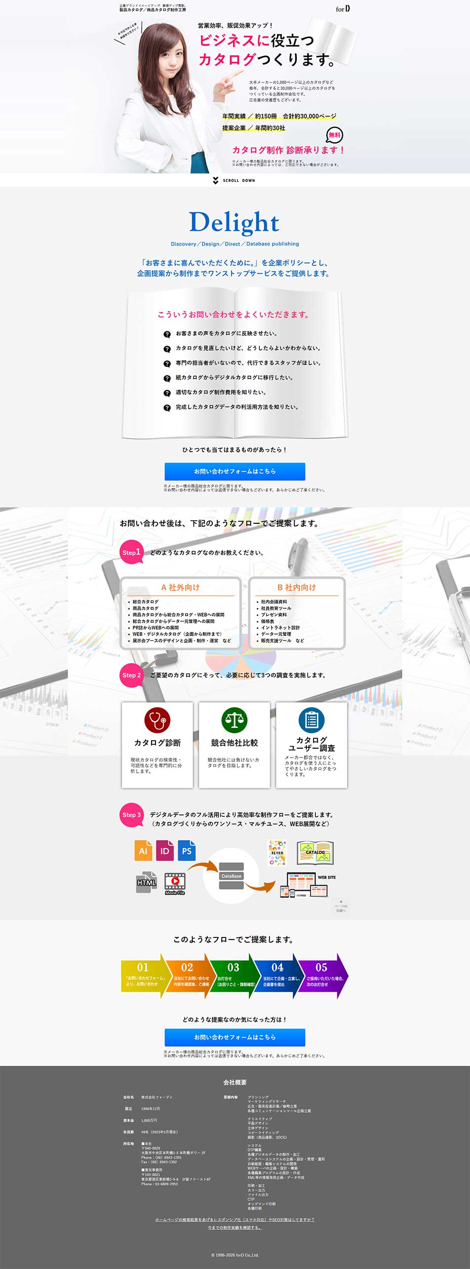 Catalog production LP design (Businesses, companies, stores / White-based / Trust and Safety) PC version