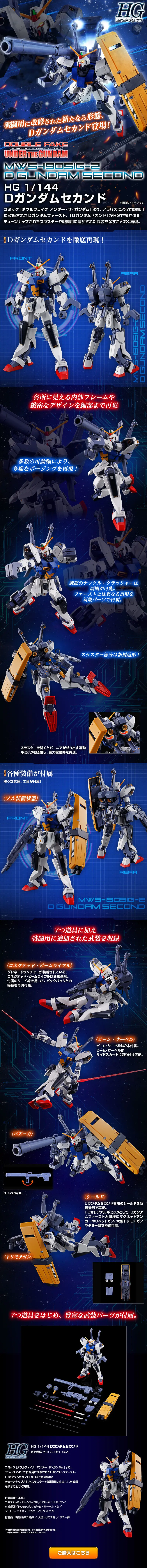 HG 1/144 DガンダムセカンドのLPデザイン（玩具・ホビー・フィギュア／ブラック系／かっこいい系）スマホ版