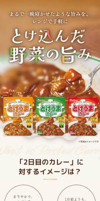とけうまカレーのLPデザイン（レトルト・インスタント／ブラウン系／かわいい系）スマホ版