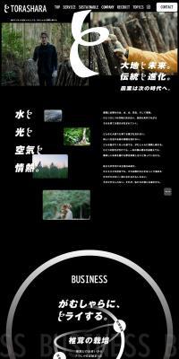 Torashara LP design (Businesses, companies, stores / Black-colored / Cool style) PC version