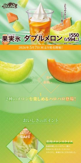 HaroharoKajitsuKooriDaburuMeron LP design (Water and Soft Drinks / Green tones / Refined style) PC version
