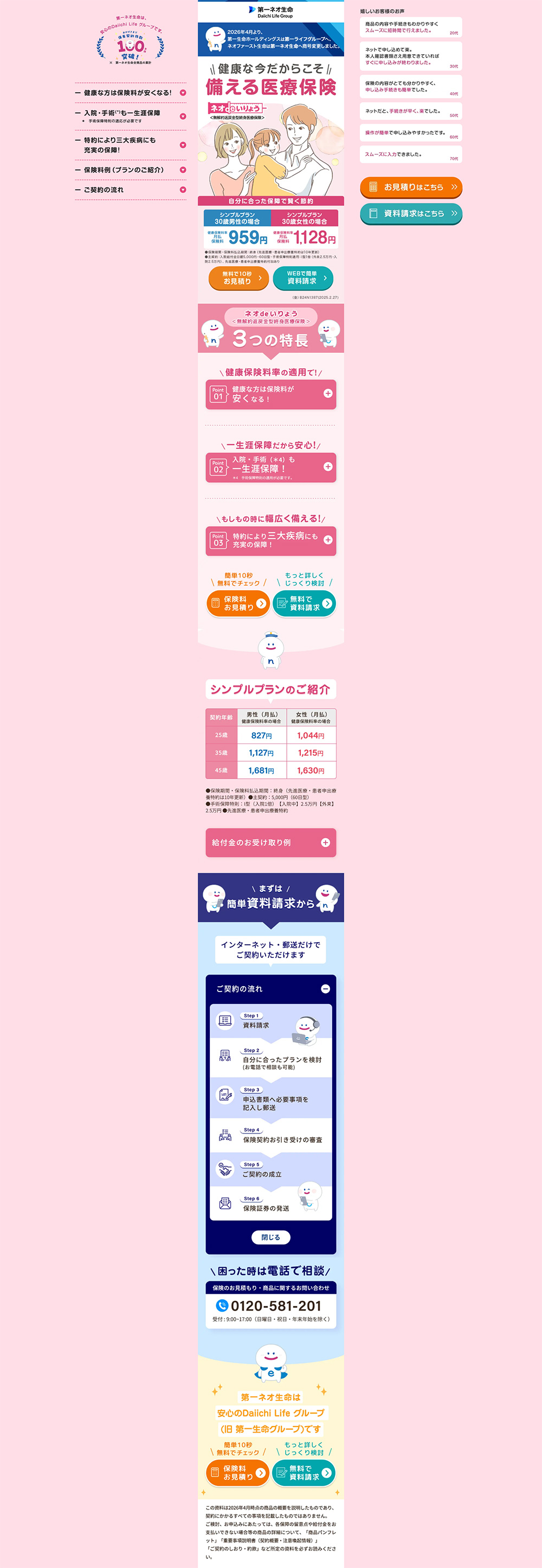 Neo de iryo LP design (Insurance, Finance, Credit / Red tones / Cute style) PC version
