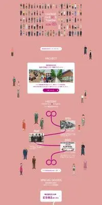 イオン株式会社化100年特設サイトのLPデザイン（イベント・キャンペーン・体験／ピンク系／かわいい系）PC版