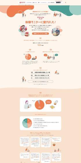 Mamapapa no Fuuzu - We asked the experience monitors! LP design (Diagnosis, Matching, and Summary / Orange tones / Cute style) PC version