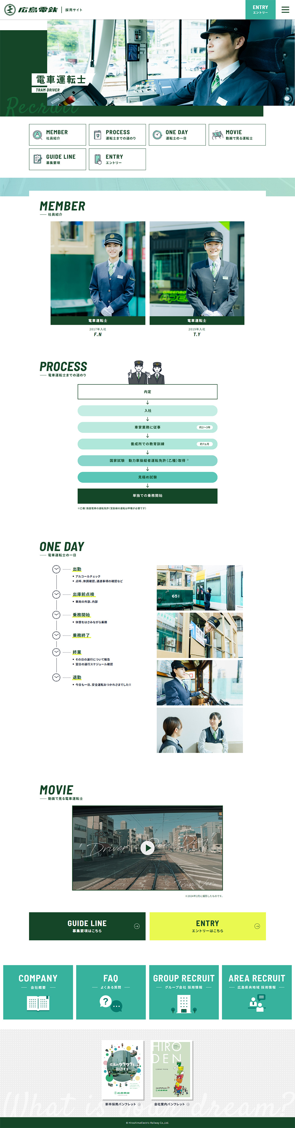 Train Driver Recruitment Information LP design (Automotive Body and Accessories / Green tones / Cool style) PC version