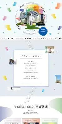 城西大学のLPデザイン（学校・塾・通信講座／カラフル系／アート・芸術系）PC版