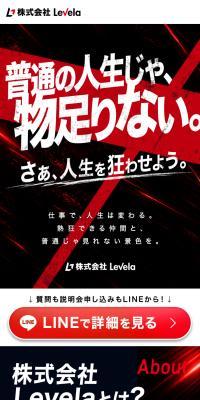 Kabushiki Kaisha Levela Recruitment LP design (recruitment / Black-colored / Cool style) PC version