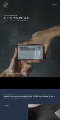 THE BUTTER CAKEのLPデザイン（洋菓子／ブルー系／シンプル系）スマホ版