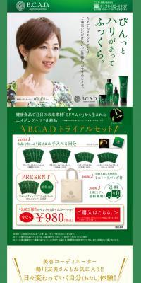 B.C. and A.D. LP design (Beauty, Skincare, Fragrance / Green tones / Refined style) PC version