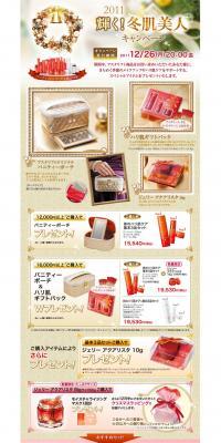 アスタリフト 冬肌美人キャンペーンのLPデザイン（サービス・保険・金融／イエロー系）PC版