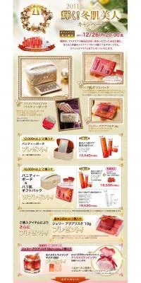 アスタリフト 冬肌美人キャンペーンのLPデザイン（サービス・保険・金融／イエロー系）PC版