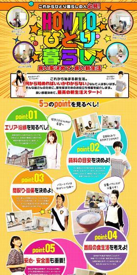 How to Live Alone LP design (Housing and Real Estate / Multi-color type / Lively type) PC version