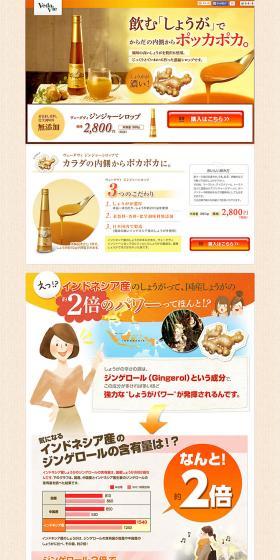 ginger syrup LP design (food / Orange tones / Simple) PC version