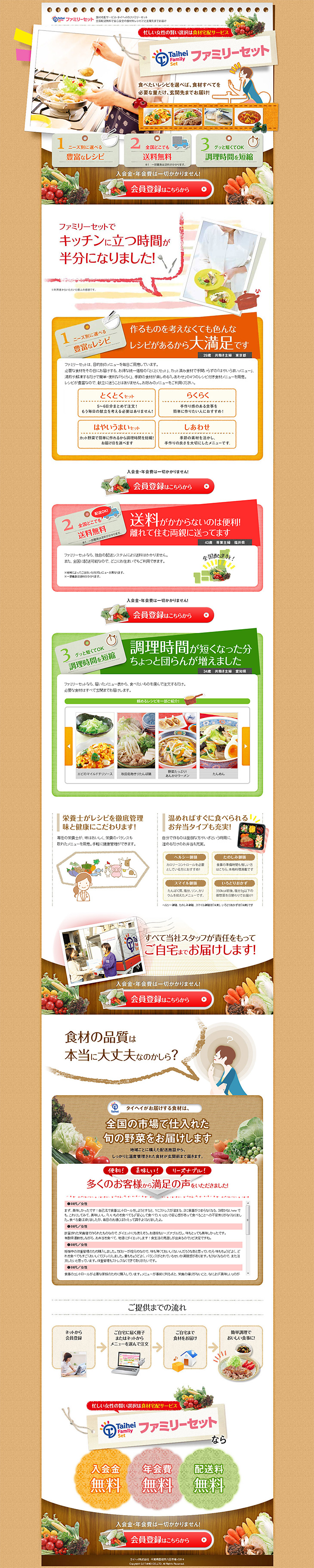 Family Set LP design (Internet service / Brown tones / Cute style) PC version
