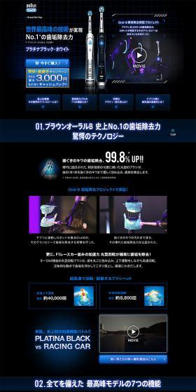 Platinum Black & White LP design (Beauty, Skincare, Fragrance / Black-colored / Cool style) PC version