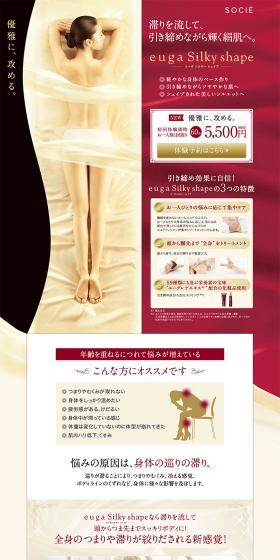 euga Silky shape LP design (Beauty services / Gold tones / Refined style) PC version