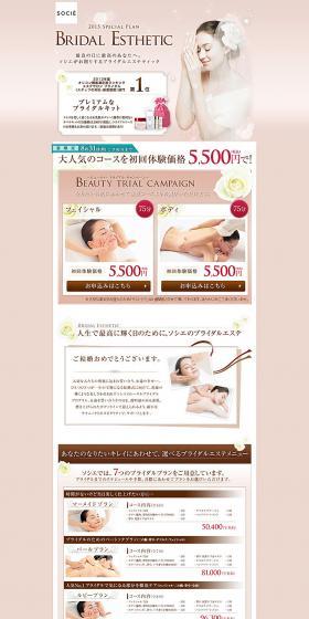 BRIDAL ESTHETIC LP design (Beauty services / Brown tones / Cute style) PC version