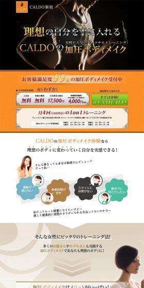CALDO Shinjuku LP design (Beauty, Skincare, Fragrance / Orange tones / Cool style) PC version