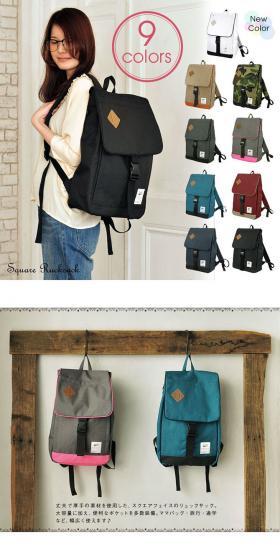 Slowfine Square-faced Backpack LP design (fashion / White-based / Simple) PC version