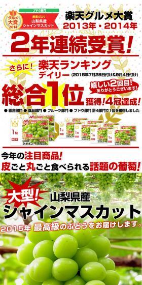 Shine Muscat from Yamanashi Prefecture LP design (food / White-based / Lively type) PC version