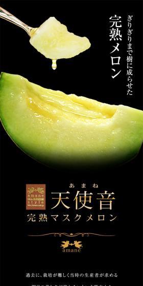 Fully Ripe Melon "Tenshion" LP design (food / Black-colored / Refined style) PC version