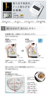 Inverter Fully Automatic Washing Machine NA-JFA801 LP design (Consumer electronics / White-based / Simple) PC version