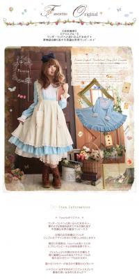 [Alice Blue] A girl who wandered into Wonderland * A mysterious world one-piece where dream stories unfold repeatedly. LP design (fashion / Shades of blue / Cute style) PC version