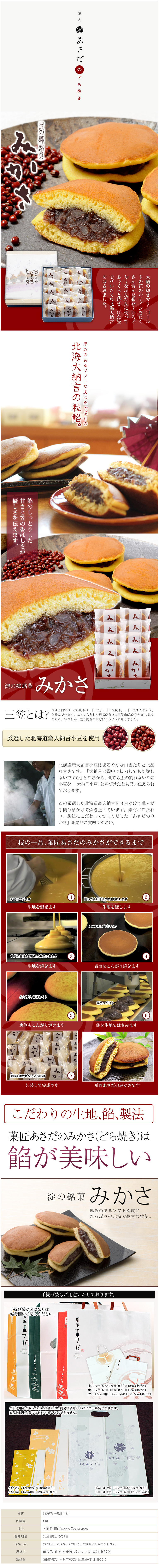 どら焼きのLPデザイン参考例