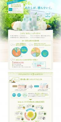 natural resource LP design (Beauty, Skincare, Fragrance / Green tones / Refined style) PC version