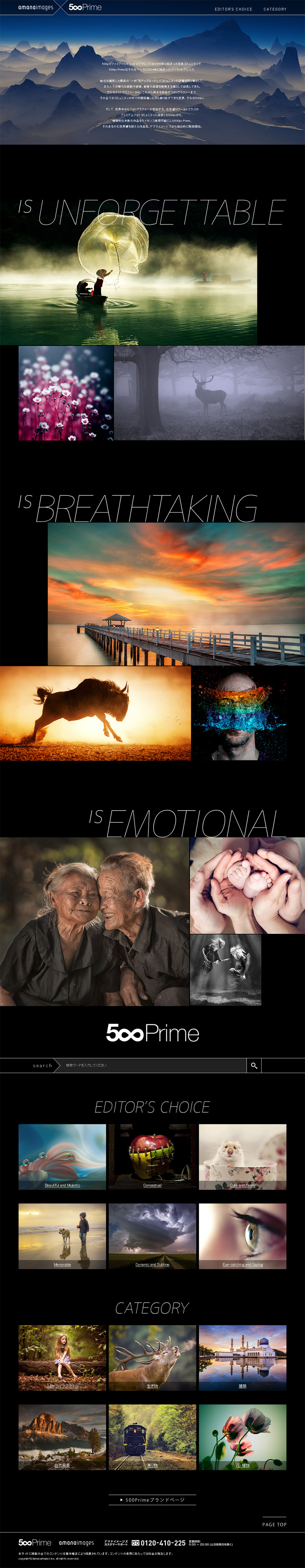 500px Prime LP design (Internet service / Black-colored / Cool style) PC version