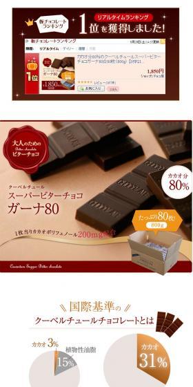Super Bitter Chocolate Ghana 80 LP design (Sweets and Snacks / White-based / Simple) PC version