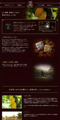 明治Bean to BarのLPデザイン（スイーツ・スナック菓子／ブラウン系／オーガニック系）PC版