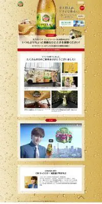 CANADA DRYのLPデザイン（飲料・お酒／ゴールド系／力強い系）PC版