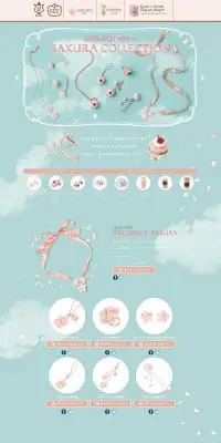 Q-pot SAKURA  ＣollectionのLPデザイン（ファッション／グリーン系／かわいい系）PC版