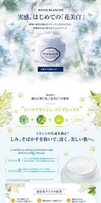 Reine Blanche Whitening Gel Cream LP design (Beauty, Skincare, Fragrance / Shades of blue / Refined style) PC version