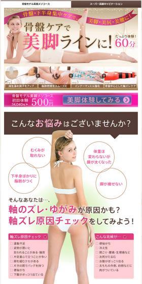 Pelvic Contouring and Beautiful Legs Meso Course LP design (Beauty services / Pink shades / Flashy style) PC version