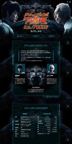 Support for Kumamoto Earthquake Affected Areas: Dream Jumbo Lottery, ¥700 Million Grand Prize LP design (Services, Insurance, and Finance / Black-colored / Cool style) PC version