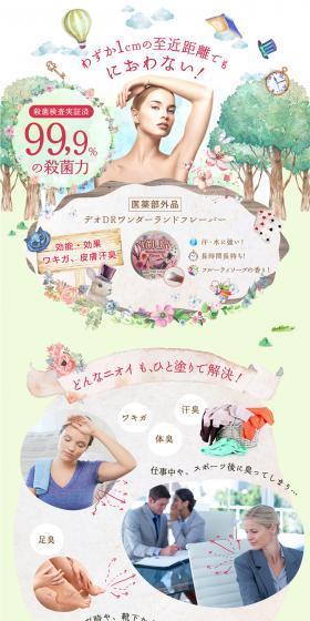 Deo DR Wonderland Flavor LP design (Beauty, Skincare, Fragrance / Green tones / Cute style) PC version