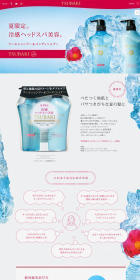 Summer Limited Edition TSUBAKI LP design (Beauty, Skincare, Fragrance / Shades of grey / Simple) PC version