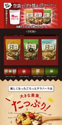 Chunky Granola LP design (Events, Campaigns, Experiences / Brown tones / Lively type) PC version