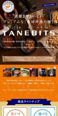 柿の種のLPデザイン（食品／カラフル系／にぎやか系）スマホ版