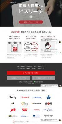 BizReach LP design (Services, Insurance, and Finance / White-based / Simple) PC version