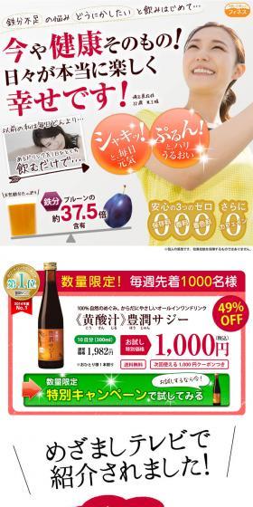 Yellow Sour Juice Rich Sea Buckthorn LP design (Health and Beauty Foods and Supplements / Orange tones / Lively type) PC version