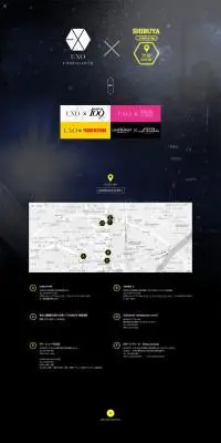 EXO SHIBUYA-JACK 2016のLPデザイン（サービス・保険・金融／ブラック系／シンプル系）PC版