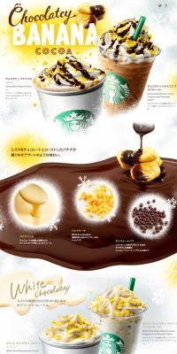 Chocolaty Banana Cocoa LP design (Sweets and Snacks / White-based / Cute style) PC version