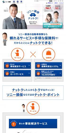 Satisfied with Sony Assurance! LP design (Services, Insurance, and Finance / Shades of blue / Simple) PC version