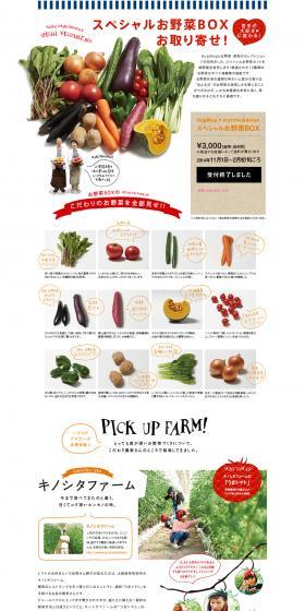 Transform your dislikes into loves! Order your Special Vegetable Box! LP design (food / White-based / Simple) PC version