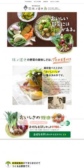 お得なお試しセットのLPデザイン（食品／グリーン系／シンプル系）PC版